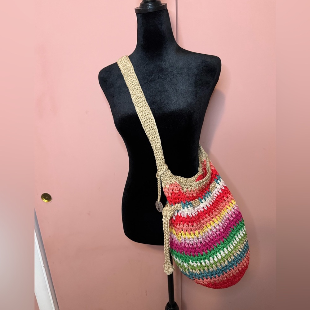 The Sak Colorful Crochet Shoulder Bag